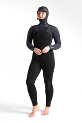 C-Skins ReWired Hooded Women Steamer 6/5/4 Neoprenanzug Black M (US8 / UK10)