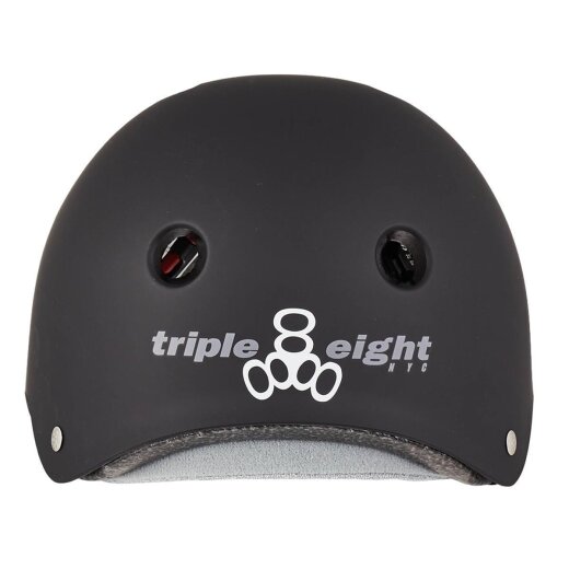 Triple 8 Certified Sweatsaver  verstellbarer Skatehelm Black Rubber