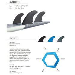 ROAM Thruster Fin Set Allround Large one tab Smoke