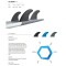 ROAM Thruster Fin Set Allround Large one tab Smoke