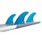 ROAM Thruster Fin Set Performer Large two tab Blau