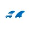 ROAM Sidebite Fin Set Medium two tab Blau