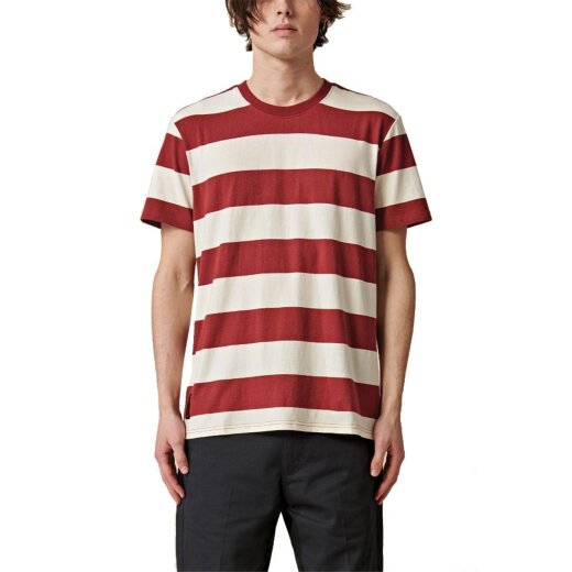 Globe Dion Agius Striped Tee Ox Blood S