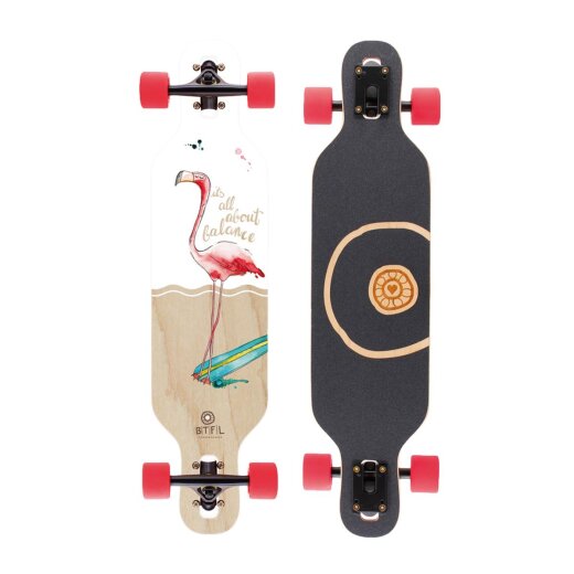 BTFL Tiffy Flamingo Dropthrough  Longboard Kidslongboard