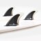 FCS 2 Reactor PC Tri Retail Fin Set Charcoal/Black (L)