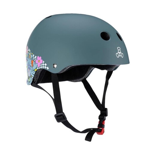 Triple 8 Lizzie Armanto Sweatsaver  verstellbarer Skatehelm Grau