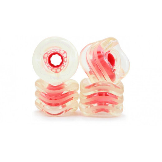 Shark Wheels CALIFORNIA ROLL (4er Set) 60mm/ 78a Clear Pink Core