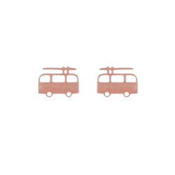 Vintageliebe Ohrstecker Surfbus Silber