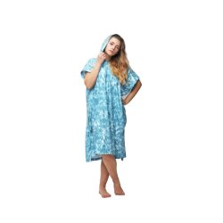 After Microfiber Poncho Surf Rider Foundation Blau