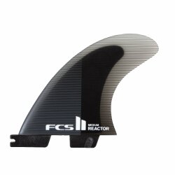FCS 2 Reactor PC Tri Retail Fin Set Charcoal/Black (S)