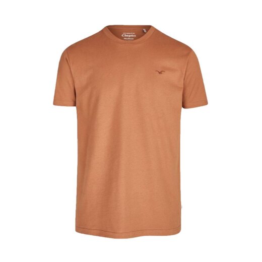 Cleptomanicx T-Shirt Basic Tee Ligull Regular Caramel Cafe