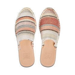 reef Escape Mule Slippers Red Stripes Woman