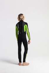 C-Skins ELEMENT Junior Steamer 3/2 Neoprenanzug Black / Lime XS
