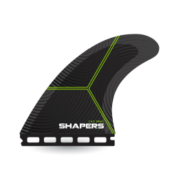 Shapers Fins Small AirLite Tri-Fin Set Black/Green