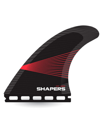 Shapers Fins Large SPF Airlite Tri-Fin Set Black/Red