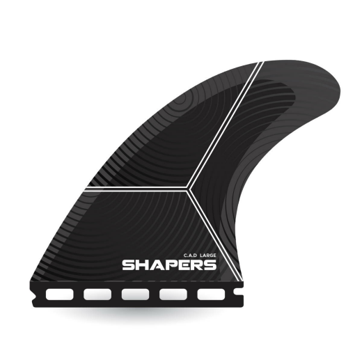 Shapers Fins Large AirLite CAD Tri-Fin Set Black/White