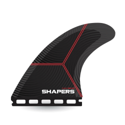 Shapers Fins Medium AirLite Tri-Fin Set Black/Red