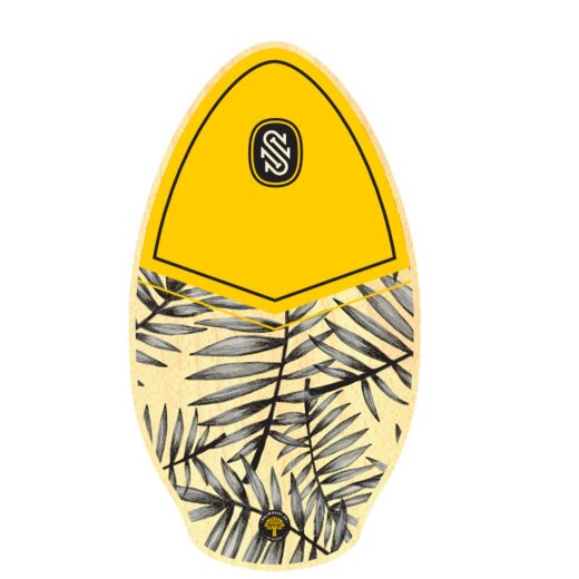 Skimboard SkimOne 39  99cm Palmaui Gelb Schwarz