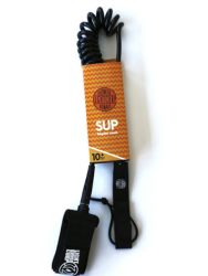Light Corp SUP Spiral Coil Leash 9mm 100" Black