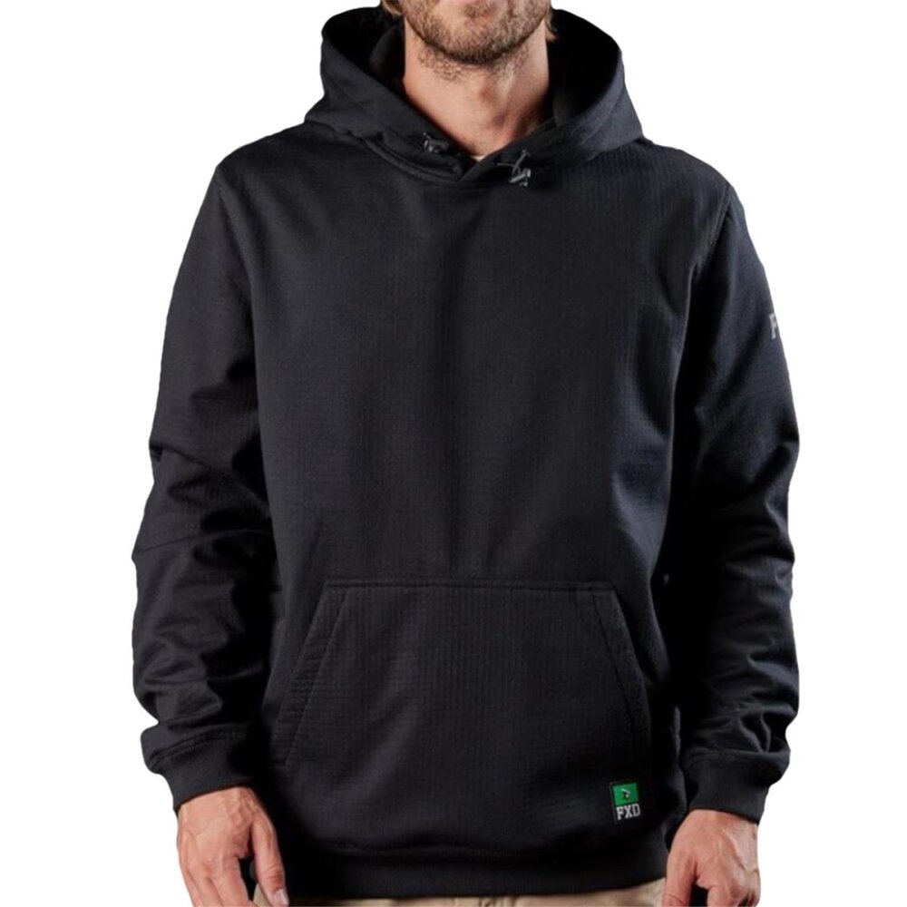 Black work hoodie top