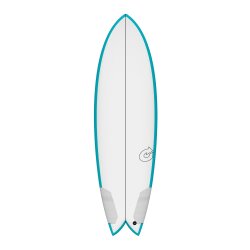 Surfboard TORQ TEC Twin Fish 5.10 Rail Türkis
