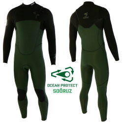 Soöruz Fullsuit 5/4/3 FZ GREEN LINE BIOPRENE Green