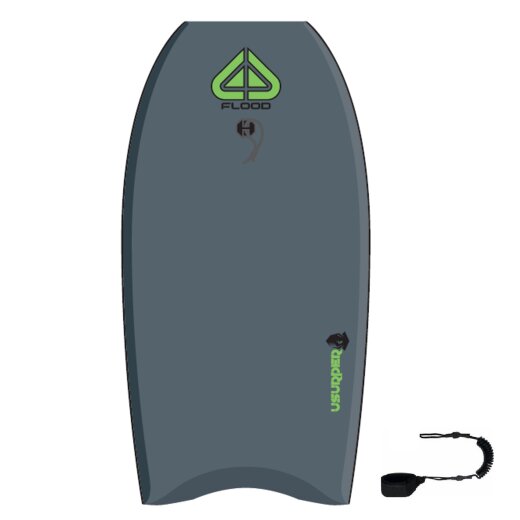 FLOOD Bodyboard Usurper 39 Charcoal Aqua