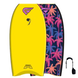 FLOOD Bodyboard Dynamx Stringer 44 Gelb Palm II