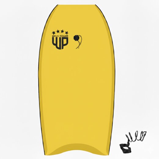 Wave Power Bodyboard Woop 41 Gelb Aqua