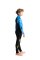 C-Skins Legend Junior Back Zip Steamer 4/3 Kinder Neoprenanzug Black/ Blue Tie Dye/ Lime