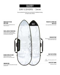 Ocean & Earth Boardbag Barry Basic Fish Board Cover Red 5`8"