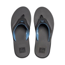 reef Leather Fanning Zehentrenner Grey Light Blue