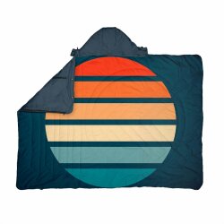 Voited Travel Pillow Blanket Sunset Stripes