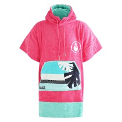 Wave Hawaii Bamboo Poncho Pink Wave Handtuch Umkleide