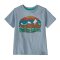 Patagonia Baby Regenerative Organic Cotton T-Shirt Fitz Roy Flurries Steam Blue