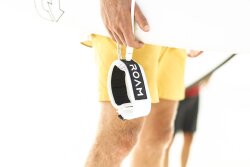 ROAM Surfboard Leash Premium 9.0 Knie 7mm Weiss
