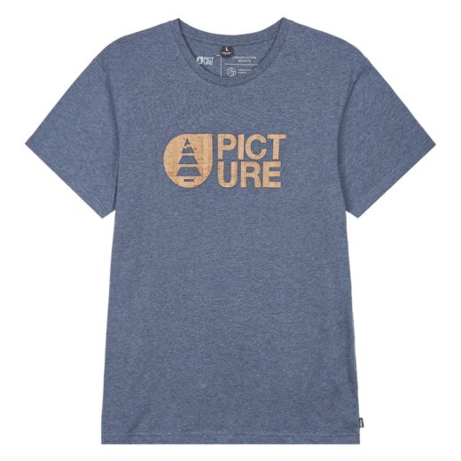 Picture Organic Clothing Basement Cork Tee Dark Blue Melange