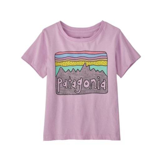 Patagonia Baby Regenerative Organic Cotton T-Shirt Fritz Roy Dragon Purple