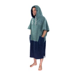 ALL-IN Organic V Poncho Blue Green/ Navy