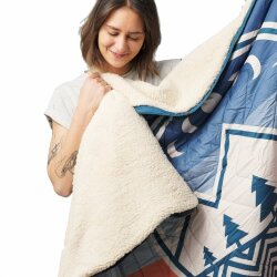 Voited Cloud Touch Pillow Blanket Camp Vibes Berry