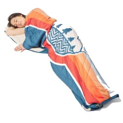 Voited Cloud Touch Pillow Blanket Sunset Stripes