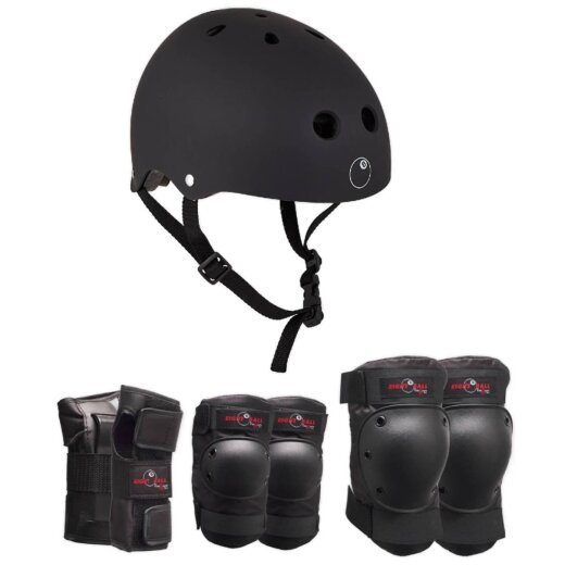 Triple 8 Eight Ball Combo Schonerset mit Helm Schwarz
