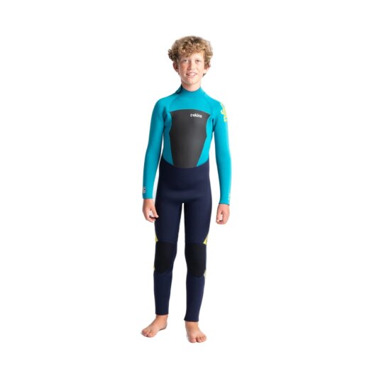 C-Skins Legend 5:4:3 Junior GBS Back Zip Steamer Slate Ocean Teal/Aurora Yellow