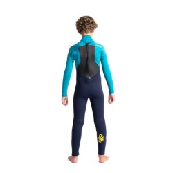 C-Skins Legend 5:4:3 Junior GBS Back Zip Steamer Slate Ocean Teal/Aurora Yellow