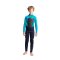 C-Skins Legend 5:4:3 Junior GBS Back Zip Steamer Slate Ocean Teal/Aurora Yellow