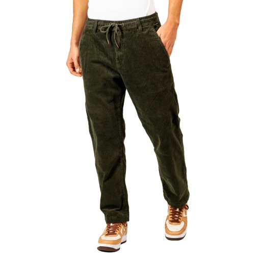 Reell Reflex Loose Chino Hose Dark Green Cord