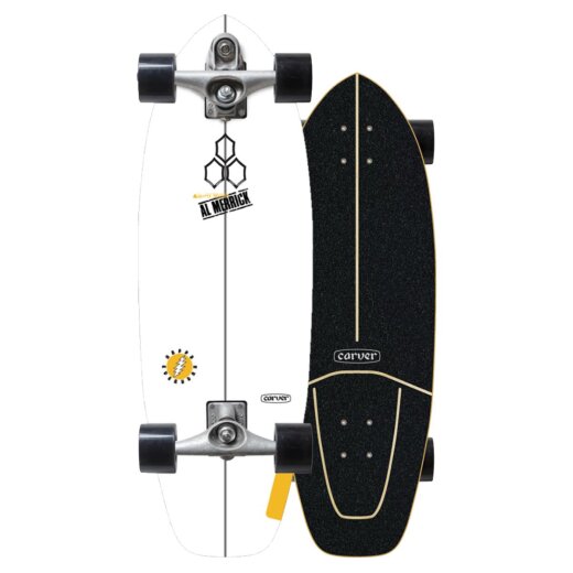 Carver Channel Islands Happy Everyday 30.75" C7 Raw Surfskate Komplettboard