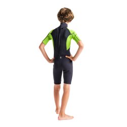 C-Skins Element 3/2 mm Junior Unisex Shorty Neoprenanzug Anthracite Lime Multi JS (5)