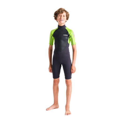 C-Skins Element 3/2 mm Junior Unisex Shorty Neoprenanzug Anthracite Lime Multi JM (8)