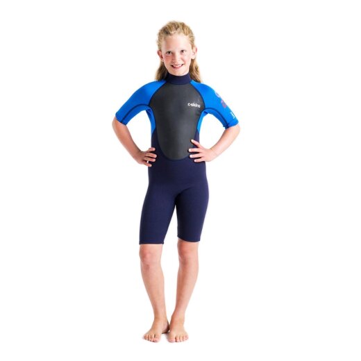 C-Skins Element 3/2 mm Junior Unisex Shorty Neoprenanzug Slate Cyan Multi JL (10)